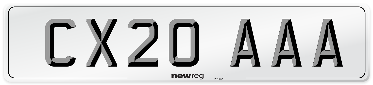 CX20 AAA Number Plate from New Reg